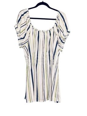 💚 My Style Striped Scoop Neck Blouse, Size 3X